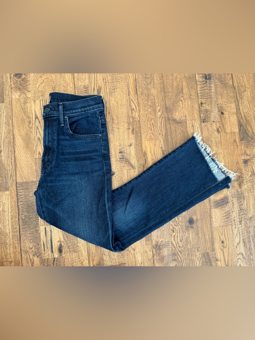 MOTHER The Inside Crop Step Fray Movin' On Up Jeans Women's Size 26 C